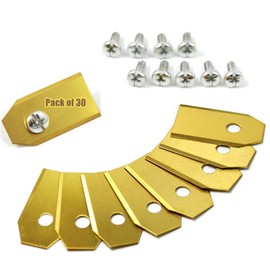 30 PCS Replacement Mower Blades, Spare Blades Compatible with Husqvarna Automower Gardena McCulloch ROB Flymo Yardforce Matrix Grizzly Brast - Includes Screws