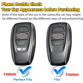 RFSRZ Fits for Subaru Key Fob Cover, for 2025 2024 2023 - 2014 BRZ Legacy Outback Ascent Crosstrek Forester WRXSoft Full Protection Key Shell Case, Bling Crystal, Car Key Protector for Women (White)