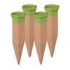 Relaxdays Clay Tips Irrigation, Set of 4, Watering Cones for 1.5 L PET Bottles, for Balcony Boxes and Potted Plants, Terracotta