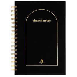Church Notes Journal - Sermon Notes Christian Notebook - Bible Study Journal Original Linen Hardcover Guilded Notebook for Note Taking, Spiritual Growth - Bible Study Supplies Gift for Women and Men