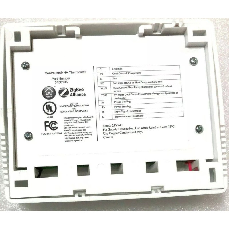 Centralite 3156105 Centralite HA Thermostat with Zigbee Xfinity Comcast Time