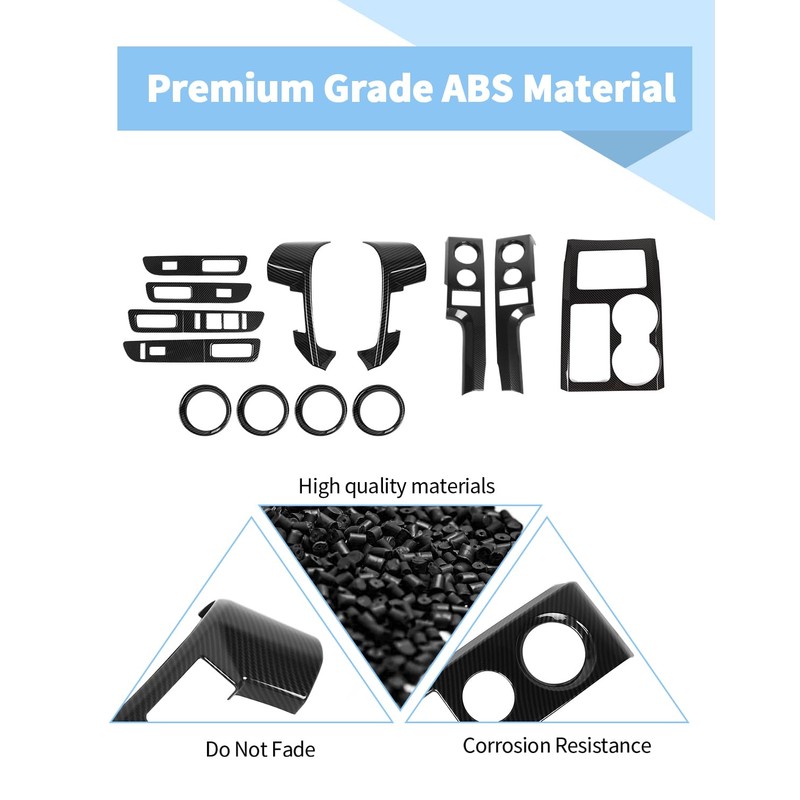 Carbon Fiber Interior Trim Kits Compatible with Ford F150 Raptor