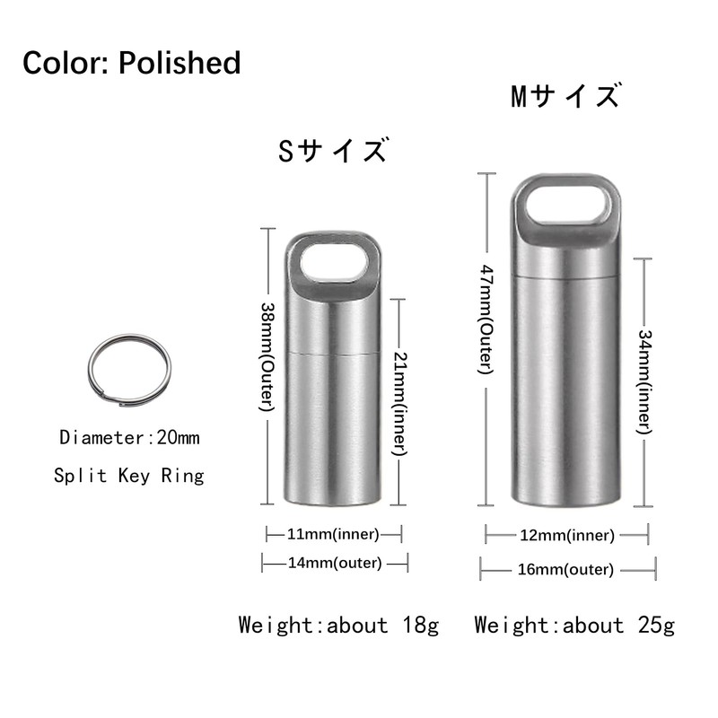 Portable Pill Box Organiser with Key Chain Ring, Daily Pill