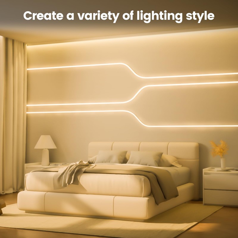 Muzata 16.5FT/5Meter Spotless Silicone LED Channel System Recessed Flexible Tube