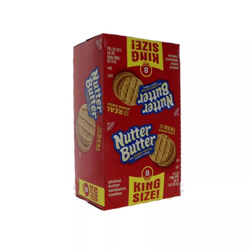 Nabisco King Size Nutter Butter Sandwich Cookies 10 Count -