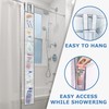 Skywin 1 Pack Shower Liner With Pockets, Hanging Mesh Shower