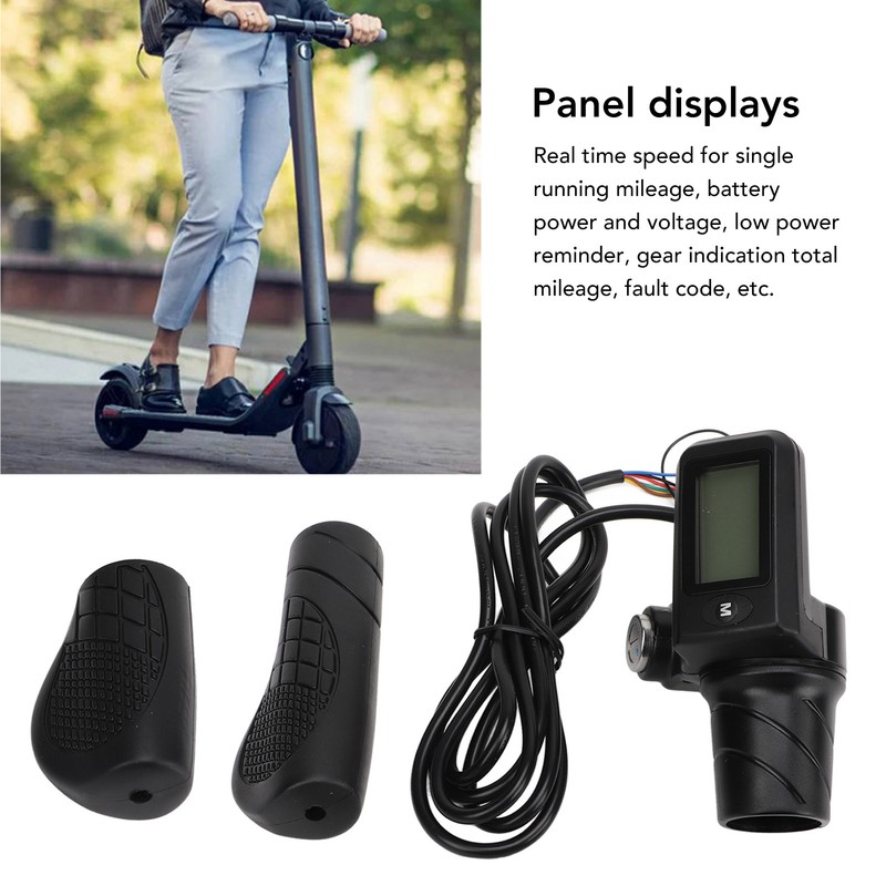 805 LCD Display Panel Throttle Grip Set Electric Bike Scooter