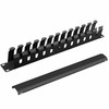 1U Cable Management Rack with Mounting Screws, 12 Slot/24 Port
