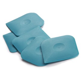 Pack of 5 Blue Pan Scrapers, Anti-Scratch Nylon Scraper for Pots and Pans, Anti-Scratch Nylon Scraper, Polycarbonate Cleaning Scraper, Kitchen Tool for Cleaning Burnt Food
