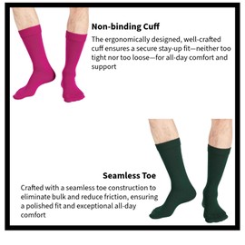 COUVER - Calcetines de vestir unisex de algodón liso liso, Azul claro, 8-13