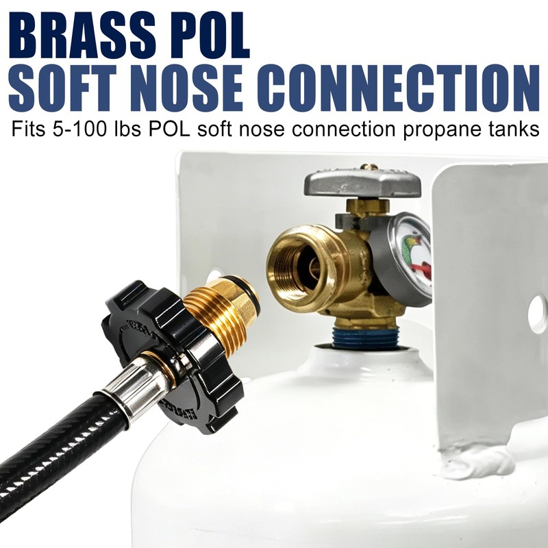12FT Propane Weed Burner Torch Hose G3/8"-19 Left Hand Thread