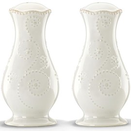 Lenox French Perle White Tall Salt and Pepper Set -