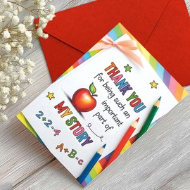 Podagree Teacher Appreciation Cards, Thank You Gifts for Women Men, Appreciation Cards for Dad Mom Boss Coworker Mentor Coach, Thank You Teacher Gifts from Students 8x5.3 Inch