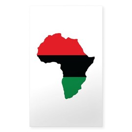 CafePress Red, Black and Green Africa Flag Sticker Rectangle Bumper Sticker Car Decal