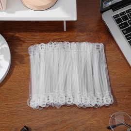 100 Correas Para Etiquetas De Equipaje De Plástico Transparente Bucles Para Tarjetas De Identificación Y Etiquetas De Nombre Accesorios De Viaje Para Maletas Bolsas Y Mochilas