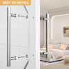 JUBEST 16" Push Pull Door Handle, Stainless Steel Double Sided