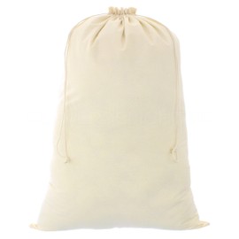 CleverDelights Cotton Bags - 22" x 32" - 5 Pack - Premium Drawstring Storage Muslin Bag - 22x32 Inch - Large Cotton Sacks