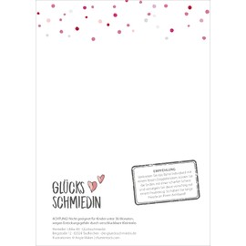 Glücksschmiedin - Motivational Bracelet Head High in Black with Silver-Coloured Crown Pendant and Saying Card, Handmade Locally, Metal