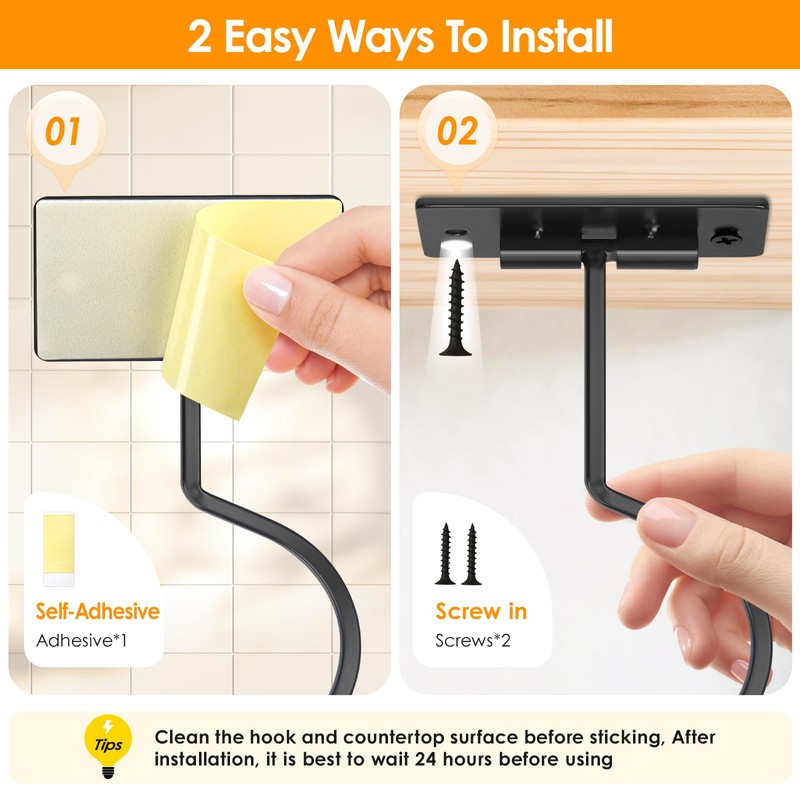 Fitnice Self Adhesive Banana Hook Under Cabinet Foldable Banana Hanger