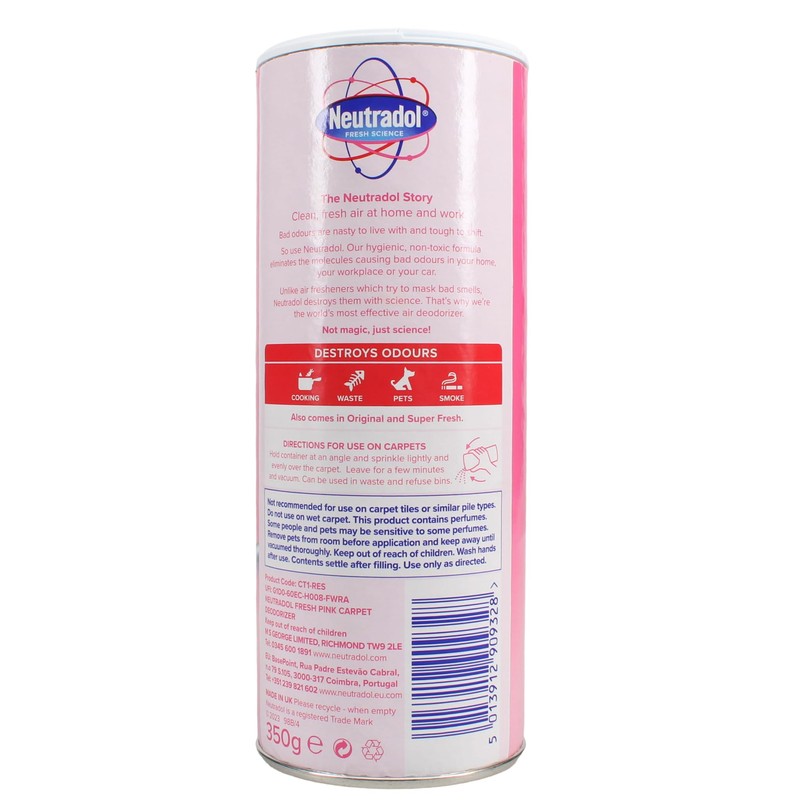 Neutradol Shake It Fresh Carpet Deodoriser, Odour Neutraliser for Carpets