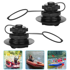 KLYNGTSK 2 PCS Air Valve Inflatable Boston Valve One-way Inflation Boat Spiral Air Plugs Replacement Screw Boston Valve ABS Plastic Boston Screw Valve for Rubber Dinghy Raft Kayak Pool Boat Airbeds