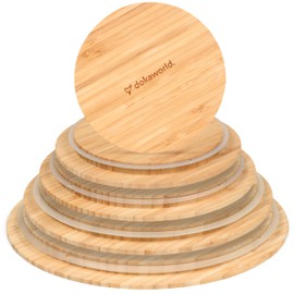 dokaworld Glass Mixing Bowls Bamboo Lids - Lids are compatible with all Glass Mixing Bowls Set