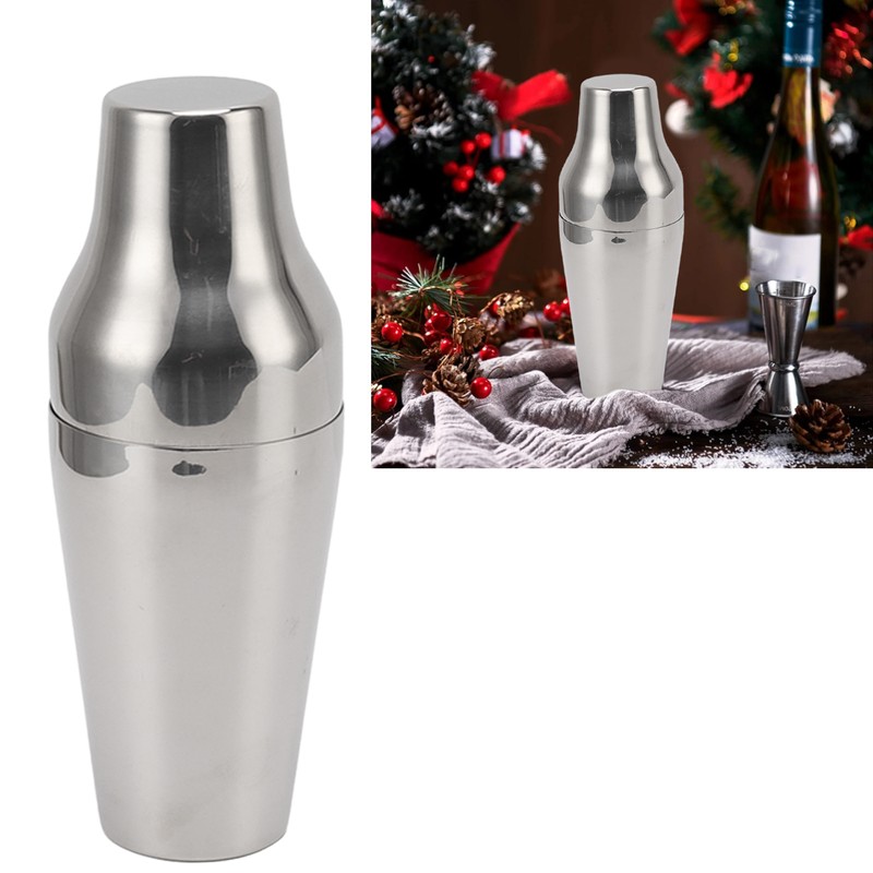 Stainless Steel Drink Shaker French Style 2 Section Martini Mixer