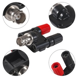 DIANN 4pcs BNC Female Plug to 2X 4mm Dual Banana Female Connector BNC Banana Adapter RF Coax Coaxial Splitter