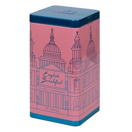Ahmad Tea London Gifts | Contemporary London Caddy with English Breakfast | Gift | London & English Souvenirs | 40 Teabag Sachets | 1 Flavour