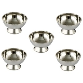 PACKOVE Stainless Steel Footed Shave Bowl for Men Durable Household Shaving Mug with Opening for Rich Foaming Slip Design Shaving Accessory for Home Use