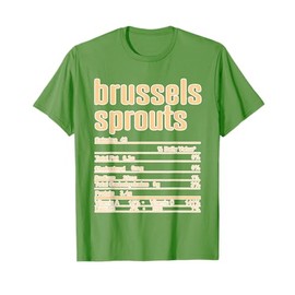 Thanksgiving Christmas Brussels Sprouts Nutrition Fact T-Shirt
