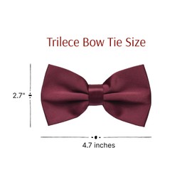 trilece Bow Ties for Men - Men's Solid Pre-tied Clip on Bowties for Formal Wear - Adjustable Bow Tie - Bow ties for Woman (Moss Green)