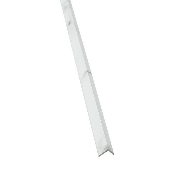 Palisade Vinyl L-Trim in Carrara Marble (6 in. Sample)