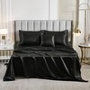 Bedbay Satin Comforter Set,Black King Size Comforter Set with Sheets,8