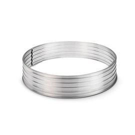 blizz-z Terraflex Tree Edging Round Aluminium Height: 10 cm, Diameter 100 cm, 1 Set (2 x Semicircles, 2 x Butt Connectors) Tree Ring Set, Circle Lawn Edging, Mowing Protection, Made in EU