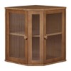 Bread Box, Bamboo Bread Box for Kitchen Countertop, 2-Tier Corner