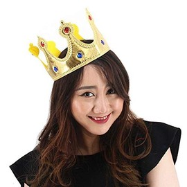 Soft Gold Royal Crown with Jewels