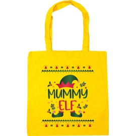 Hippowarehouse Mummy christmas elf outfit Tote Shopping Gym Beach Bag 42cm x38cm, 10 litres