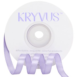 Lavender Satin Ribbon 1/4 inch X Continuous 25 Yards, Single Face Polyester Ribbon Perfect for Gift Wrapping, Flower Bouquet, Wedding Decor, Crafts, Bow Making, Sewing and More