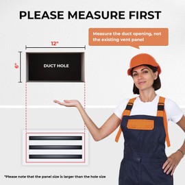 FA-STAR Clean Modern AC Vent Cover 12 x 6 (Duct Opening Cutout) - Decorative White Air Vent - Standard Linear Slot Diffuser - Register Grille for Ceiling, Walls & Floors - All Aluminium