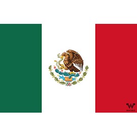Mexico Flag Sticker, Country Flag Sticker, 8.5 x 5.5 cm