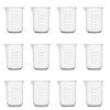 Pack of 12 Transparent Measuring Cups 50 ml Clear Plastic