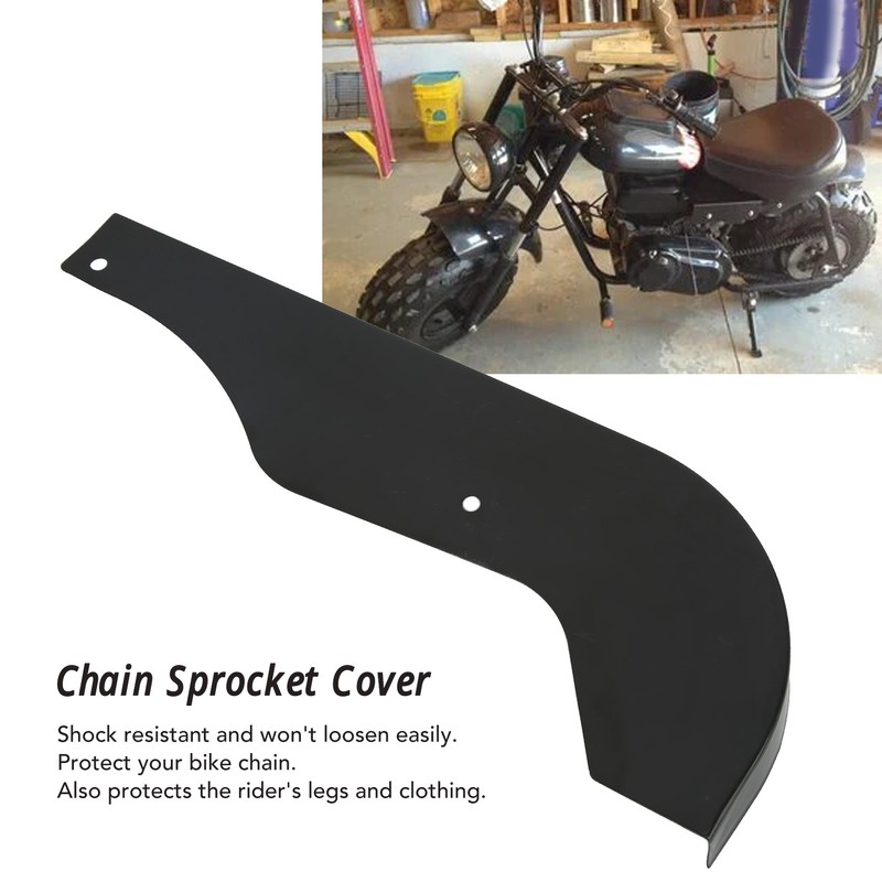 Mini Bike Chain Sprocket Cover Guard Black Aluminum Alloy Replacement