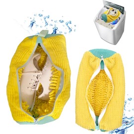 2PCS shoe Washing Bag for Washing Machine,laundry shoe bag for Washer and Dryer,Shoe Washing Bag, Sneaker Washing Machine Bag, Laundry Shoe Bag,sneaker laundry bag,yellow Shoe Cleaning Bag