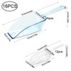 16 Pcs Plastic Kitchen Scoop, AIFUDA Multi-Purpose Measuring Spoons Clear