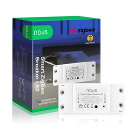 ZigBee Switch Nous L6Z - Alexa Light Switch Flush-Mounted Tuya Smart Home Switch with Timer, Power Consumption Electricity Meter, Relay 230 V Google Home Assistant ZigBee2MQTT - 3.0 Hub Required