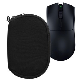 kwmobile Neoprene Case Compatible with Razer Viper V3 Pro - Case for Mouse Soft Pouch Carry Bag - Black