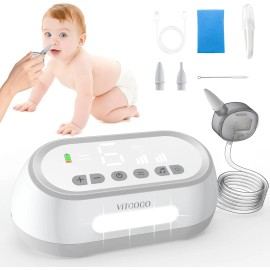 VITCOCO Baby Nasal Aspirator with Night Light & Lullaby - Rechargeable, 6 Suction Levels