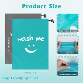 Moorle 2 Pack Extra Large Travel Laundry Bags, 27" X 36" Drawstring laundry Bag, Heavy Duty Drawstring Dirty Clothes Bag, Large Capacity storage bags, Durable Rip-Stop Bags for Travel, Home Storage