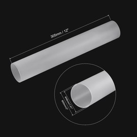 MECCANIXITY Clear Frosted Acrylic Lamp Shade 46mmx50mm 305mm(12") for Lampshade, Lighting